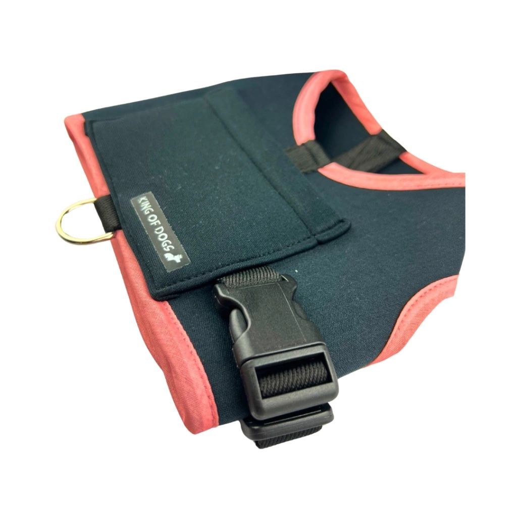 Peitoral Hug King Of Dogs Rose Preto M