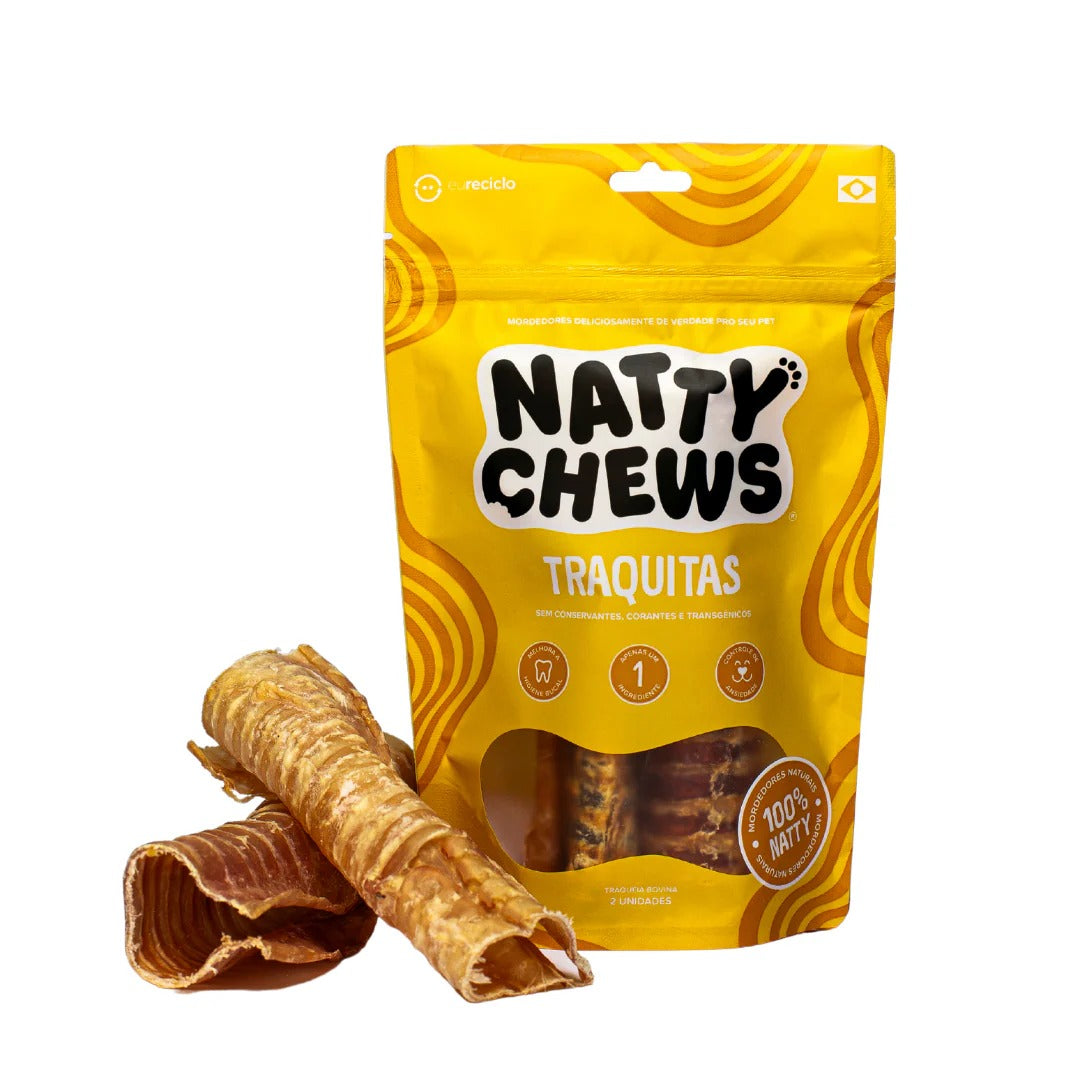 Petisco Traquitas Natty Chews Traqueia Bovina Desidratada 2 unidades