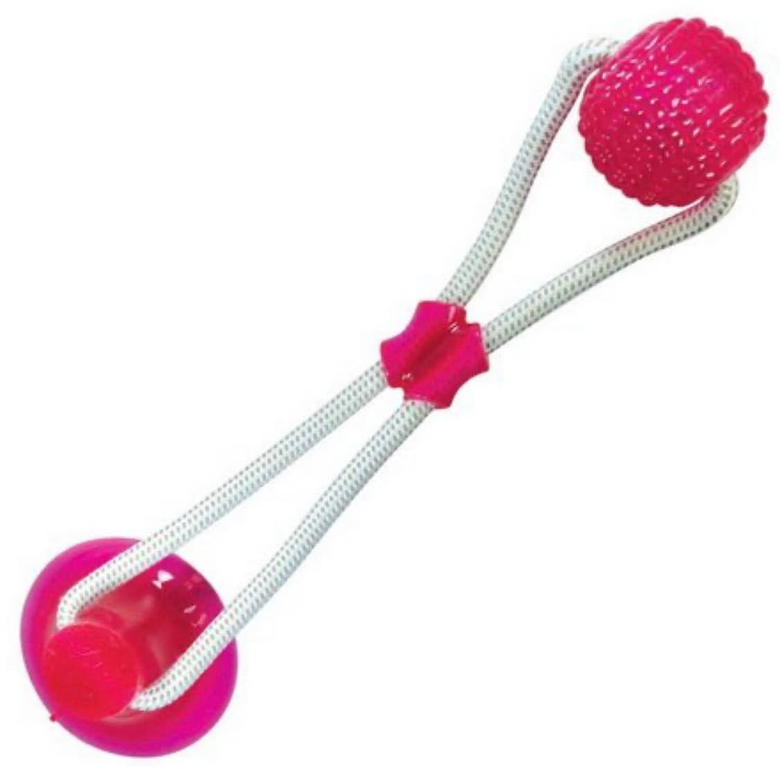 Brinquedo Mordedor Suction Ball Jambo Rosa para Cães