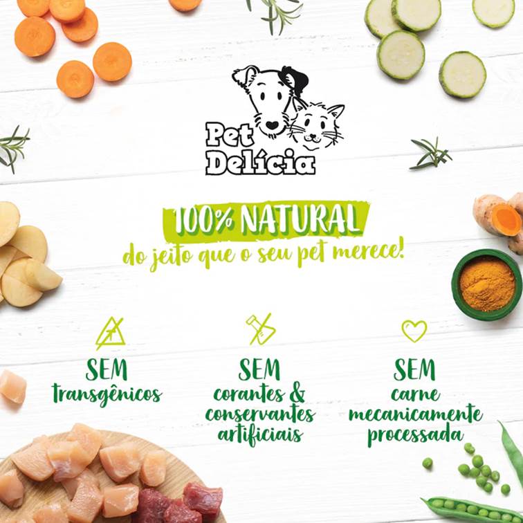 Alimento Natural Pet Delícia Cães Cordeiro com Legumes 320g