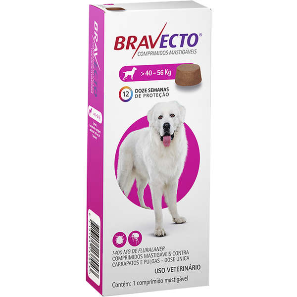 Antipulgas Bravecto Cães 40 até 56kg- Val. 05/24