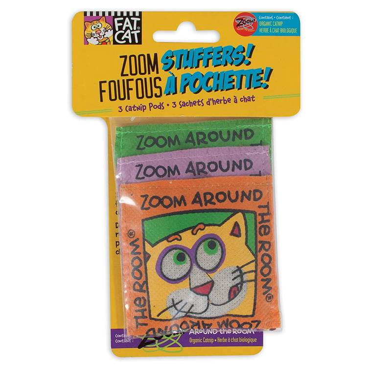 Brinquedo Fatcat Sachês Zoom Stuffers Catnip Pods