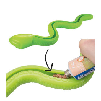Brinquedo Jambo Mordedor Cobra Tpr Treat Sound Verde