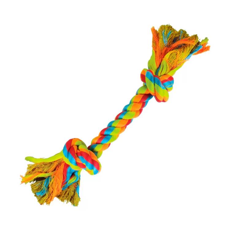 Brinquedo para Cachorro Jambo Mordedor Corda Dental Bone Color Grande