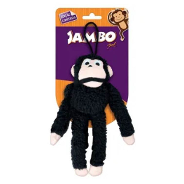 Brinquedo Jambo Mordedor Pelúcia Macaco Preto Mini