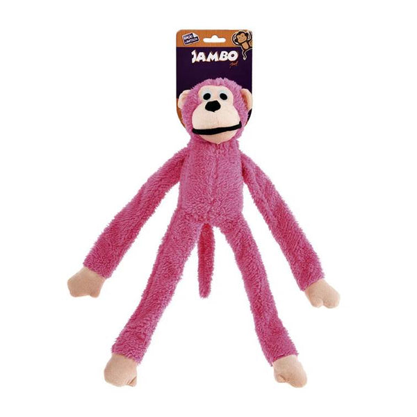 Brinquedo Jambo Mordedor Pelúcia Macaco Rosa