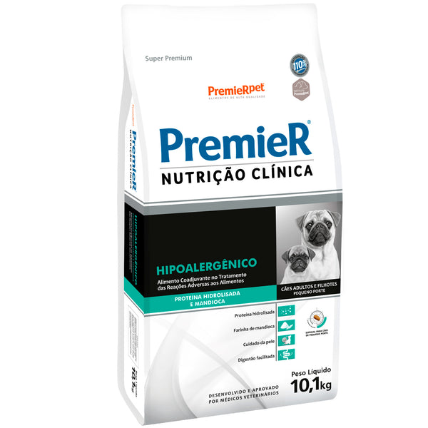 Ração Premier Nutrição Clínica Hipoalergênico Proteína Hidrolisada Cães Pequeno Porte 10,1kg