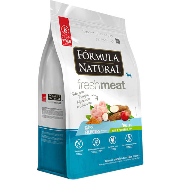 Ração Fórmula Natural Fresh Meat Cães Filhotes Raças Pequenas e Mini 1kg