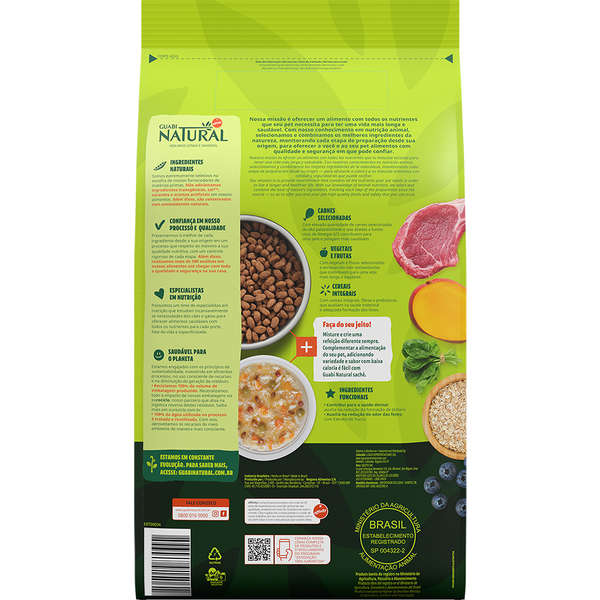 Ração Guabi Natural Cão Adulto Mini e Pequeno Cordeiro e Aveia 1kg