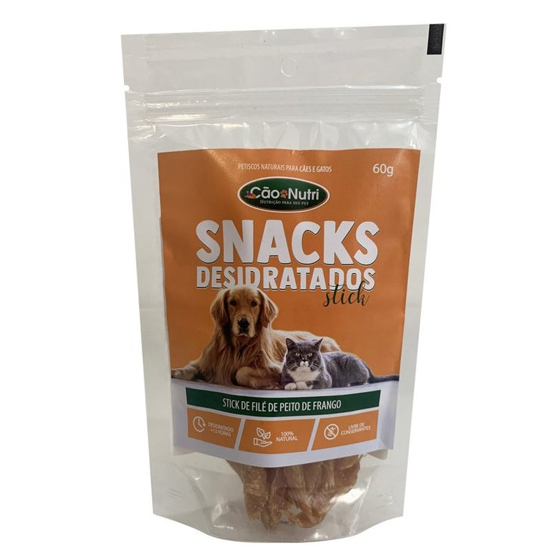 Petisco Natural Cão Nutri Sticks Desidratados Frango 60g