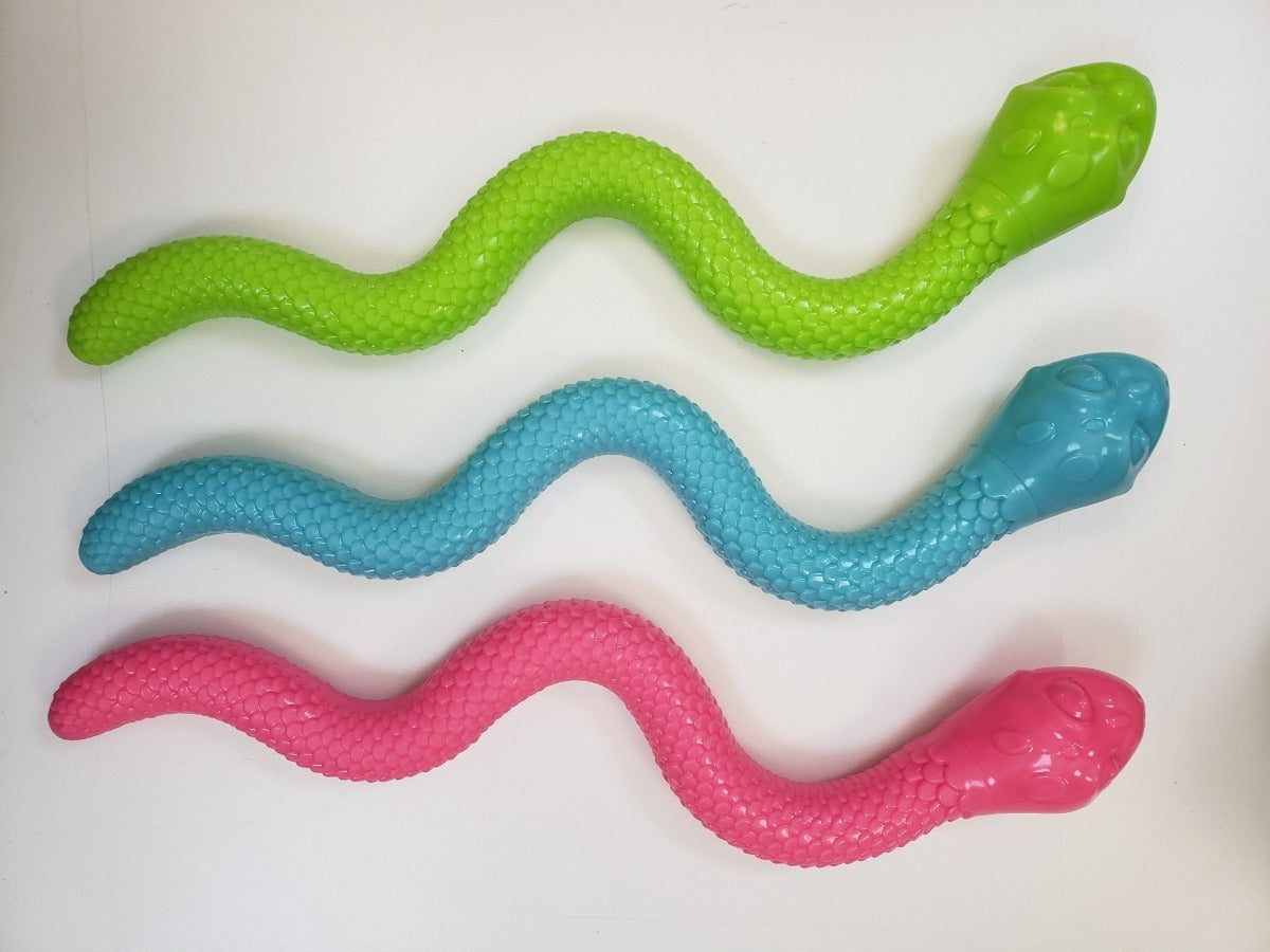 Brinquedo para Cachorro Jambo Mordedor Cobra Tpr Treat Sound Azul