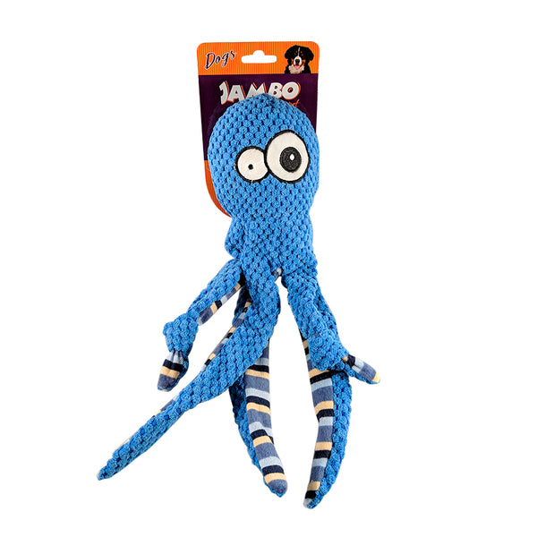 Brinquedo Jambo Mordedor Pelúcia Octopus Azul