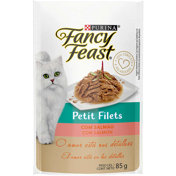 Alimento Úmido Fancy Feast Sachê Petit Filets Carne 85g