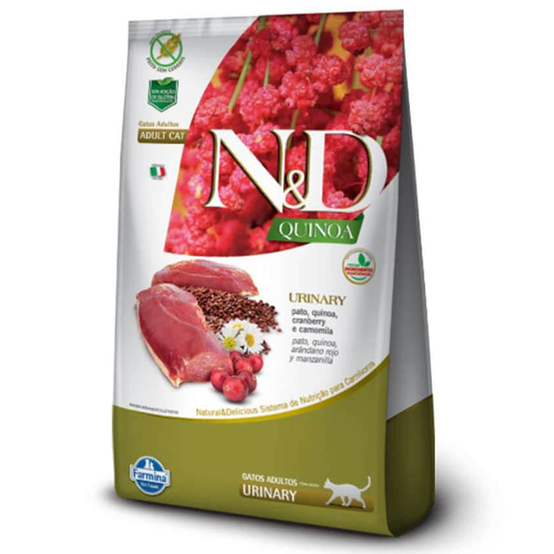 Ração N&D Quinoa Gatos Adultos Urinary Pato 7,5kg